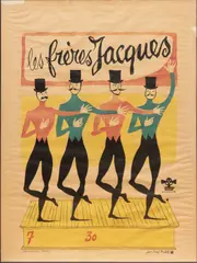 Untitled by Jean-Denis Malclès, Lithograph in Colors on Wove Paper, Ca. 1950, "Les Freres Jacques", offered Sep 2024