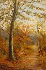 Untitled by Henry King, Oil on Canvas, Late 19th C., "Autumn Landscape", offered Sep 2024