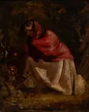 George Romney, Untitled, Oil on Canvas, Ca. 19th C., "Lady Hamilton As a Gypsy"