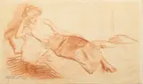 John Sloan, Sepia, Crayon on Paper