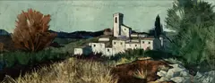 Untitled by Charles Levier, Oil on Canvas, Ca. Mid 20th C., "Village", offered Sep 2024