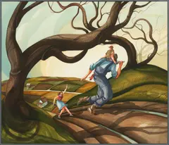Untitled by Robert L. Barnum, Watercolor Ca. 1989, "It Might Rain", offered Sep 2024