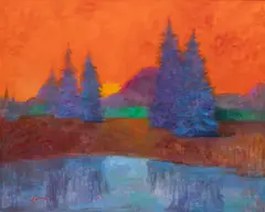 Untitled by Alan Lachman, Oil on Canvas "Landscape", offered Sep 2024