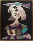 Enrico Baj, Untitled, Mixed Media on Board 1972, "Femme"