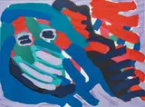 Untitled by Karel Appel, Lithograph in Colors on Wove Paper 1979, "Another Blue Head Again", offered Sep 2024