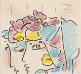 Peter Max, Untitled, circa 1992, Crayon & Ink on Paper