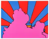 Peter Max, Untitled, Silkscreen in Colors on Wove Paper, 1971, "House in the Clouds"