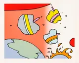 Peter Max, Untitled, Silkscreen in Colors on Wove Paper, 1977, "Space Rainbow"