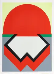 Takesada Matsutani, Untitled, Screenprint in Colors on Wove Paper 1971, "Sunrise"