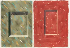Robert Schefman, Untitled, Watercolor And Pastel on Wove Paper, 1981, "Untitled Abstracts", Group of Two