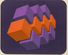 Marko Spalatin, Untitled, Serigraph in Colors on Wove Paper, "Cubes in Space, from Cube Series #2"