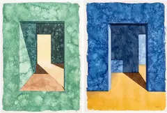 Robert Schefman, Untitled, Watercolor And Pastel on Paper, 1981, "Untitled Abstracts", Group of Two