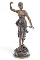 Henri Levasseur, Untitled, Bronze Sculpture Ca. 1890-1910, "Diane Chasserisse"