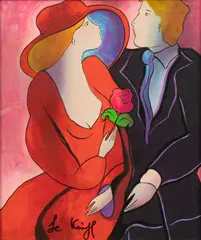 Linda LeKinff, Untitled, Serigraph on Canvas "Basics"