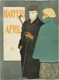 Edward Penfield, Untitled, Lithograph in Colors on Wove Paper 1896, Harper's April
