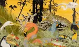 Jorge Fernandini, Untitled, Watercolor And Ink on Paper, "Exotic Wildlife"