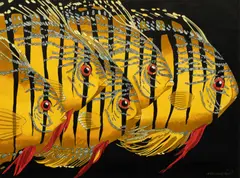 Untitled by Jorge Fernandini, Watercolor And Ink on Paper, "Tropical Fish", offered Sep 2024