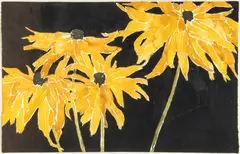 Untitled by Barbara Keidan, Watercolor "Yellow Flowers", offered Sep 2024