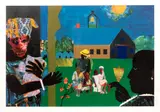 Romare Bearden, Untitled, Serigraph in Colors on Wove Paper 1996, "School Bell Time"