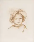 Untitled by Pierre-Auguste Renoir, Lithograph Printed in Bistré on Chine Volant 1893, "Pierre Renoir, De Face", offered Jul 2024