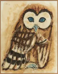 Untitled by Charles Culver, Watercolor on Wove Paper Ca. 1962, "Owl", offered Jul 2024