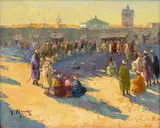 Orientalist by Vincent Manago, Oil on Board, offered Jul 2024