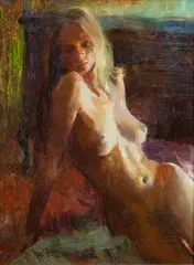 Figurative Nude by Eric Wallis, Oil on Panel, offered Jul 2024