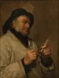 Frank Bramley, Untitled, Oil on Canvas Mounted to Masonite, Ca. 1886, "Old Salt"