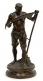 Antonin Larroux, Untitled, Bronze Sculpture Ca. 1900, "Faucher"