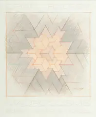 Brian Halsey, Colored, Pencil And Crayon Drawing on Two Sheets of Paper