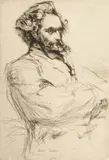 James Abbott McNeill Whistler, Untitled, Etching And Drypoint on Watermarked Laid Paper, 1859, "Drouet, Sculptor"