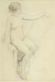 Théophile Steinlen, Graphic with, Charcoal on Laid Paper