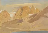 Howard Somervell, Untitled, Watercolor, Gouache And Graphite on Paper, 1929, "View of the Himalayas"