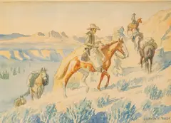 Untitled by Leonard Howard Reedy, Watercolor on Paper "The Old West", offered Jul 2024
