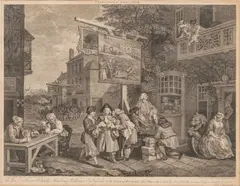 William Hogarth, Untitled, Etching And Engraving on Paper 1758, "Canvassing for Votes, Plate II"