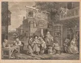 William Hogarth, Untitled, Etching And Engraving on Paper 1758, "Canvassing for Votes, Plate II"