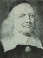 Wallerant Vaillant, Black & White, Chalk Drawing on Blue Paper