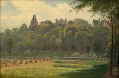 Paul Borgmann, Untitled, Oil on Artist Board, "View of a Park in Berlin"