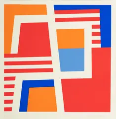 Untitled by Gisela Andersch, Screenprint on Bristol Paper, 1970, "Achse I", offered Jul 2024