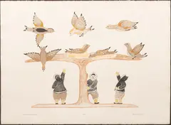 Untitled by Peter Palvik, Lithograph on Paper "Children Playing with Birds", offered Jul 2024