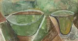 Jack Faxon, Untitled, Gouache on Academy Board, Still Life
