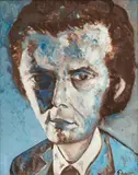 Jack Faxon, Portrait, Gouoache, on Board