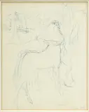 Vértes Marcell, Pen, on Paper Sketch