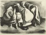 Chet La More, Untitled, Lithograph on Paper, Ca. 19th.c., "Refugees"