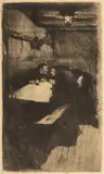 Käthe Kollwitz, Untitled, Etching on Paper, 1893 (Later Imp), "Beratung"