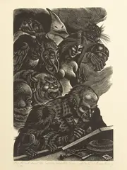 Fritz Eichenberg, Wood, Engraving on Wove Paper