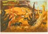 Millard Sheets, Untitled, Lithograph in Colors on Wove Paper "Summer Gold"