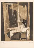 Marcel Fiorini, Untitled, Etching Aquatint on Paper, "Composition"