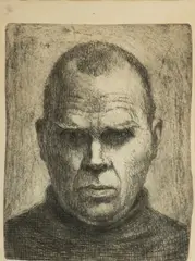 Per Palle Storm, Untitled, Drypoint Etching on Paper, 1964, "Untitled Self-portrait"