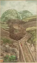Roy Gerrard, Untitled, Watercolor And Ink over Graphite on Paper, 1978, "The Dales Excursion (The Favershams)"